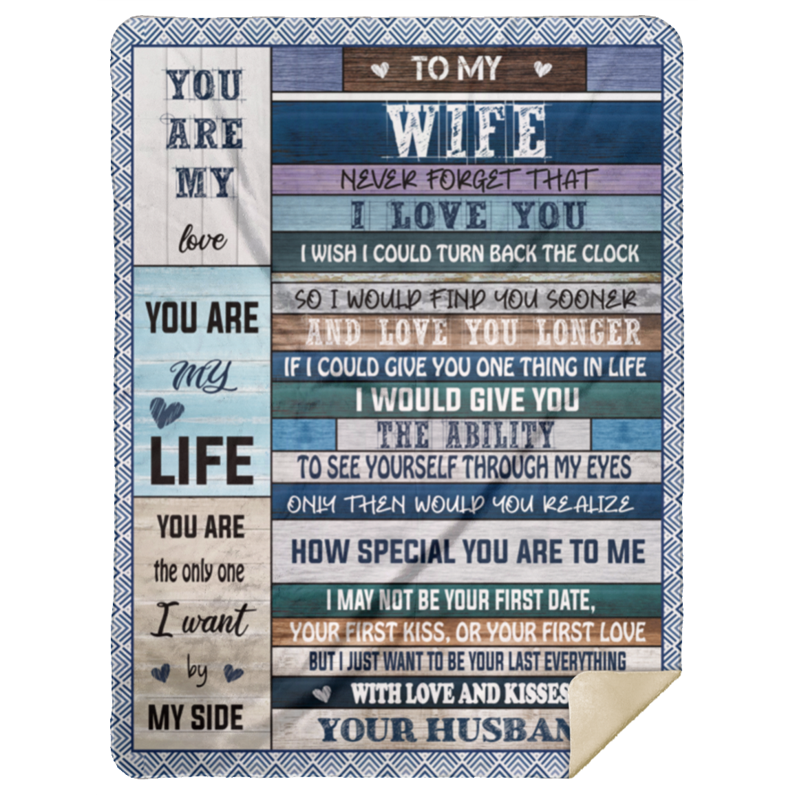 To My Wife | Wishes | Premium Plush Blanket