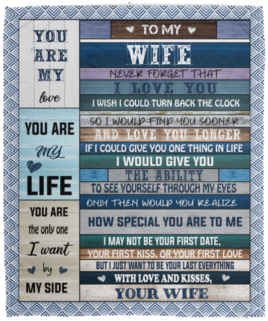 Wife from Wife | Wishes | Premium Plush Blanket