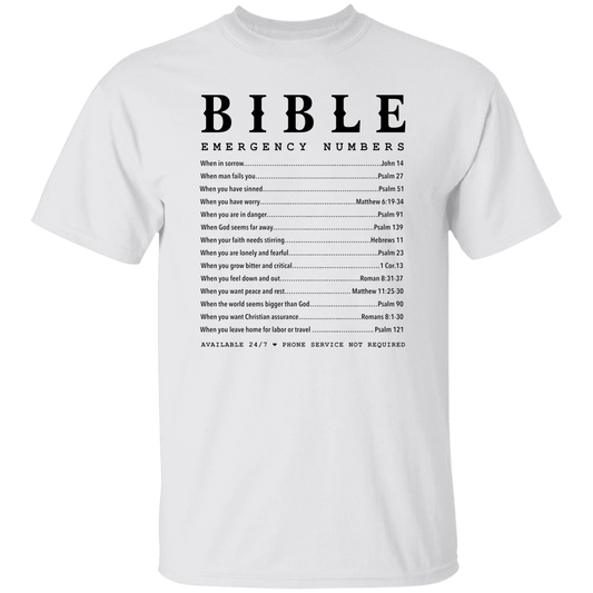 Bible Emergency Numbers Unisex T Shirt