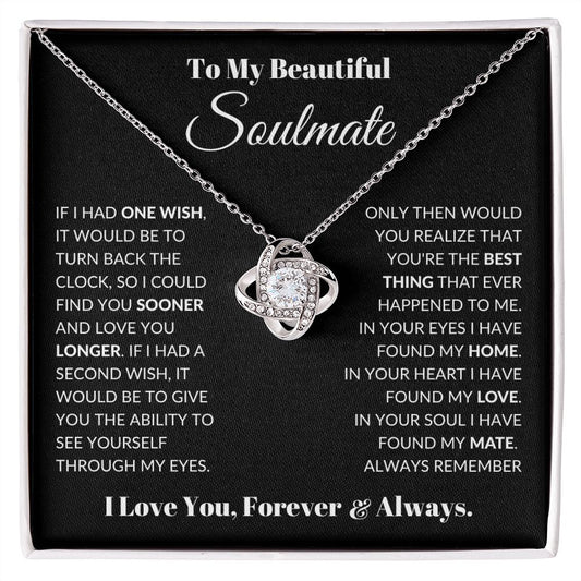 To My Soulmate | Best Thing | Love Knot Necklace