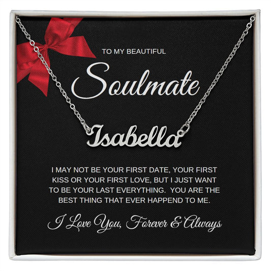 To My Beautiful Soulmate | The Best Thing | Personalized Custom Name Necklace