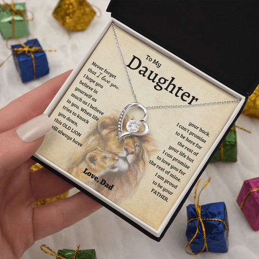 To My Daughter - Love, Dad | OLD LION | Forever Love Necklace
