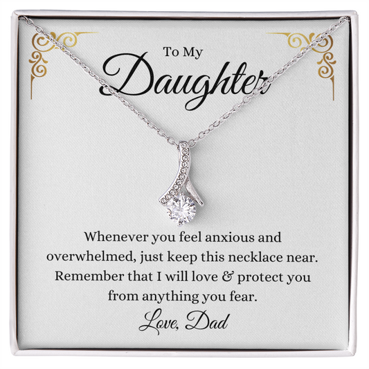 To Daughter | Love & Protect - from Dad (Gold) | Alluring Beauty Necklace