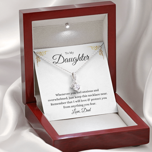 To Daughter | Love & Protect - from Dad (Gold) | Alluring Beauty Necklace