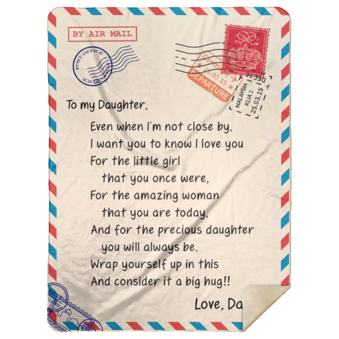 DAUGHTER from DAD | Reminder | Premium Plush Blanket