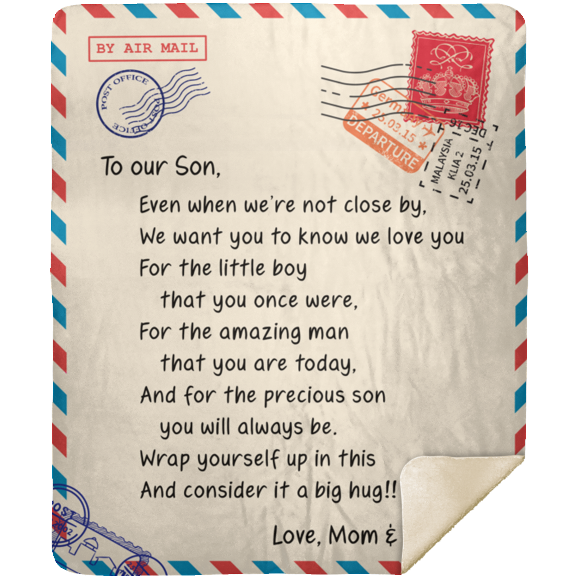 To Our SON - Love, Mom & Dad | Reminder | Premium Plush Blanket
