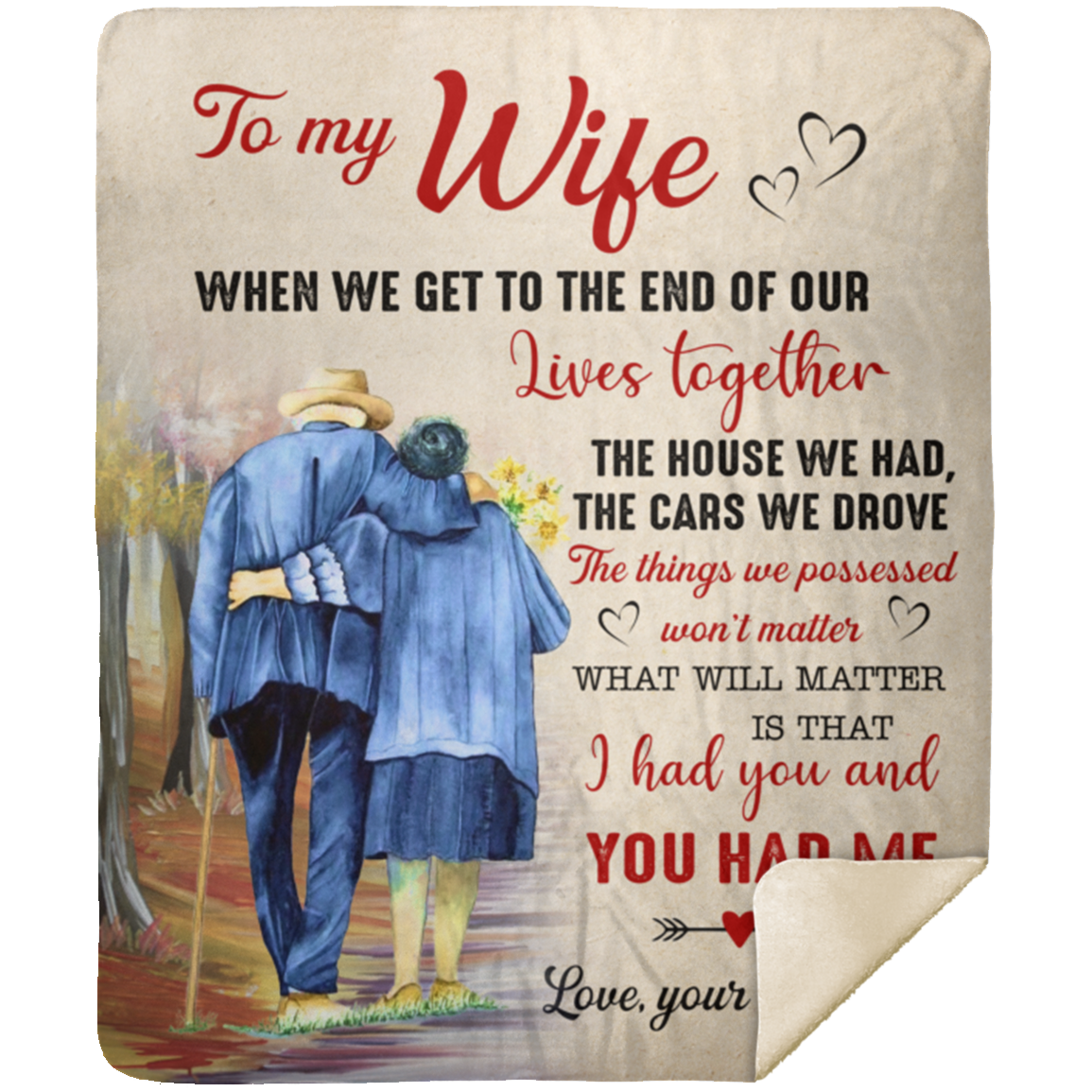 To My Wife | Our Lives Together | Premium Plush Blanket