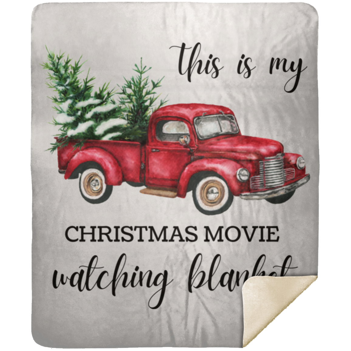 Christmas Movie Watching Premium Plush Blanket
