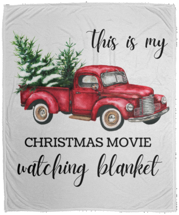 Christmas Movie Watching Premium Plush Blanket