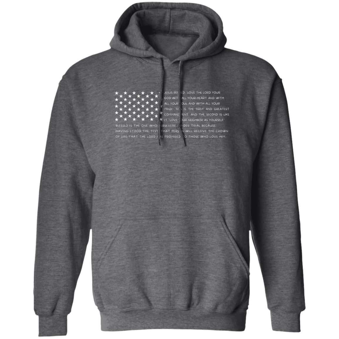 USA Flag Christian Bible Verse Pullover Hoodie - Unisex