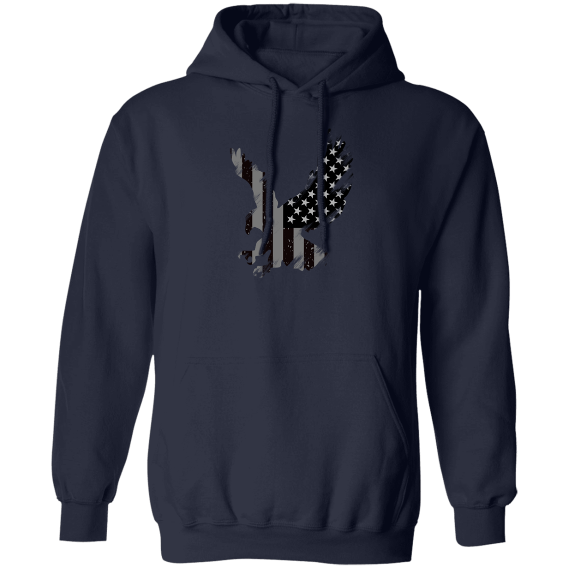 Distressed American Flag Eagle Pullover Hoodie - Unisex