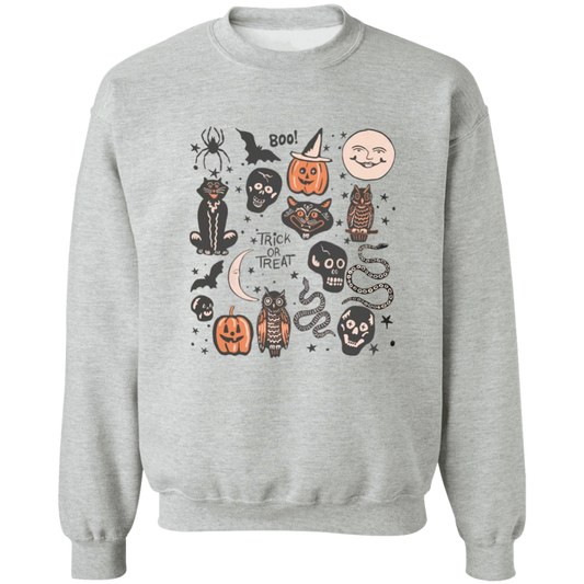 Halloween Doodles Pullover Sweatshirt - Unisex