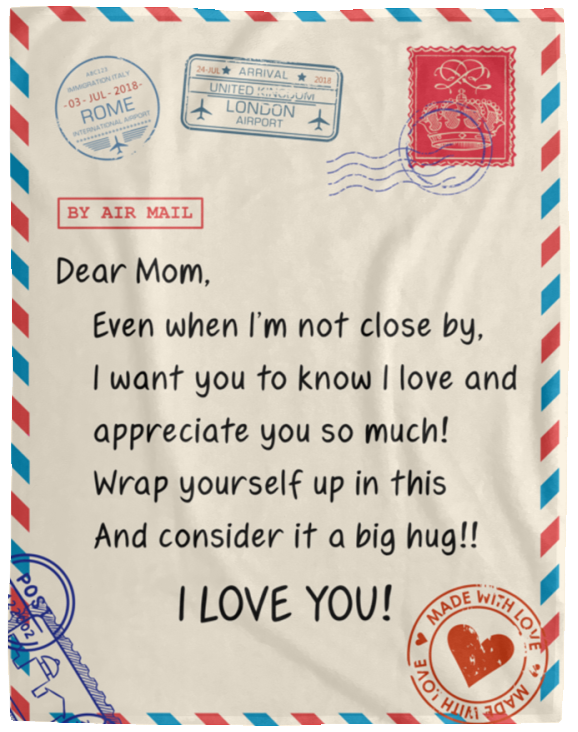 Dear MOM | I Love You | Premium Plush Blanket