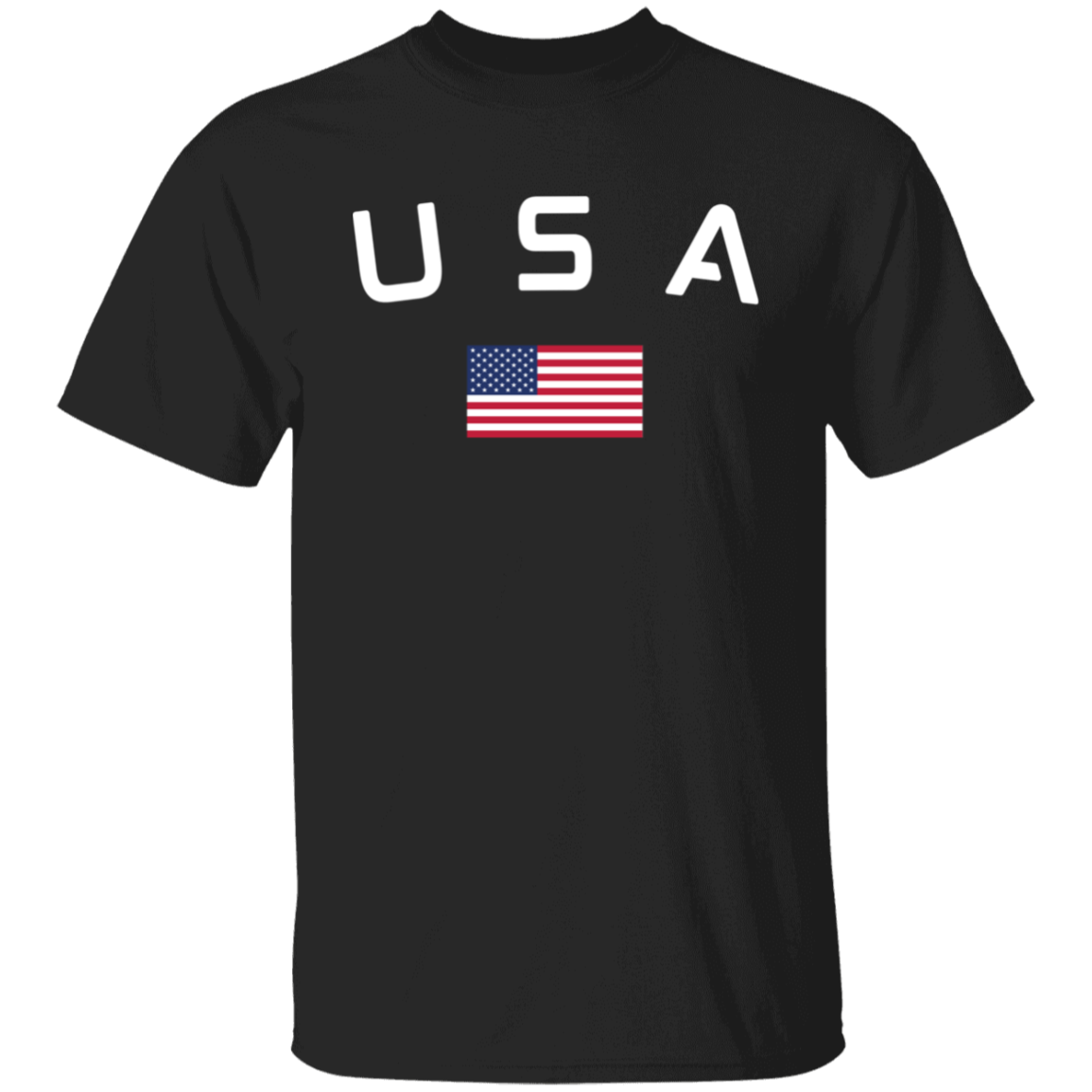 USA and Flag Logo T Shirt - Unisex