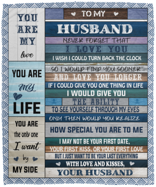 Husband to Husband | Wishes | Premium Plush Blanket