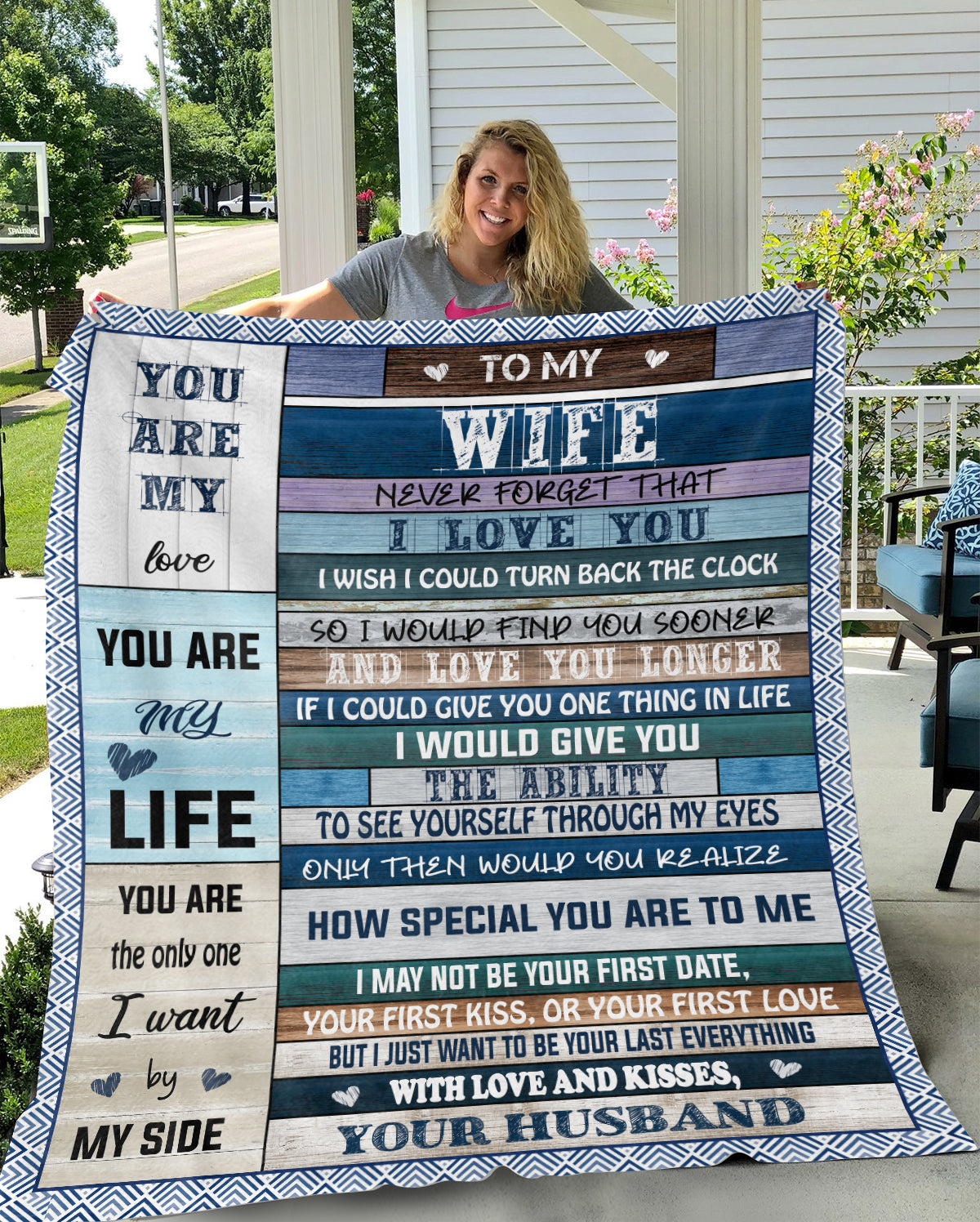 To My Wife | Wishes | Premium Plush Blanket