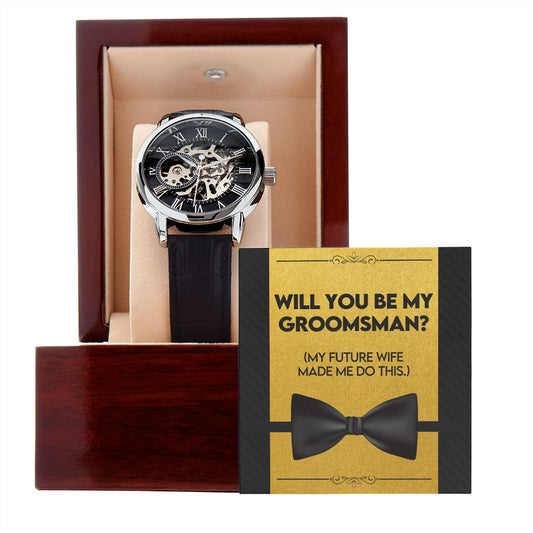 Will You Be My Groomsman | Openwork Watch