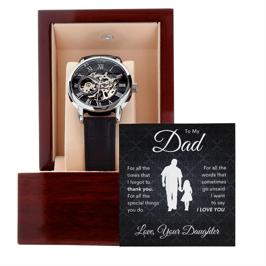 To Dad - From Daughter | Special Things | Openwork Watch