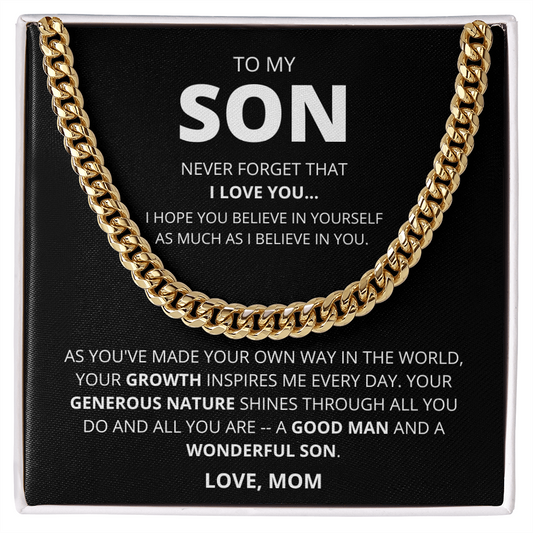 To Son | Generous Nature | Cuban Link Necklace