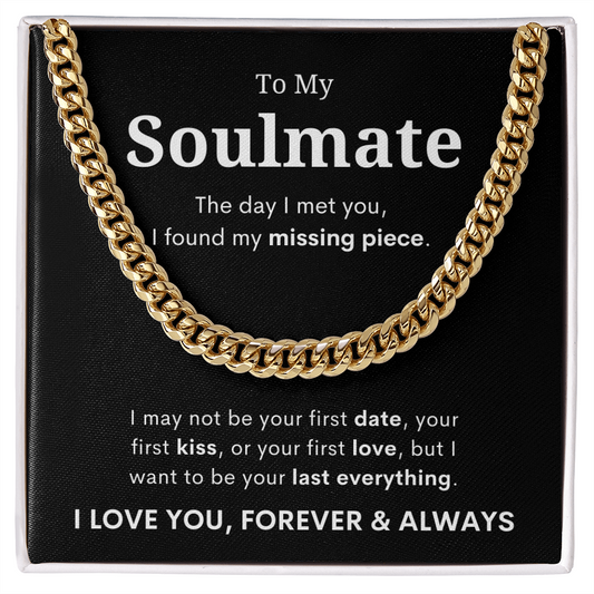 To Soulmate | Missing Piece | Cuban Link Necklace