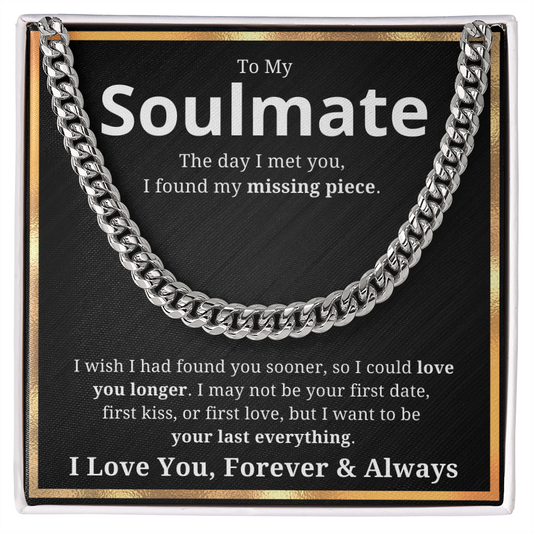 To Soulmate | Love You Longer (G) | Cuban Link Necklace