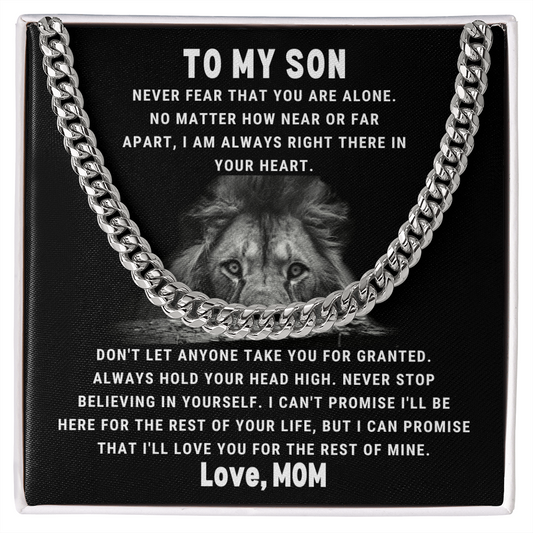 To My Son | Promise | Cuban Link Chain