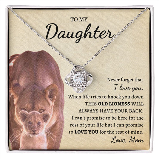 To My Daughter | Old Lioness | Love Knot Necklace