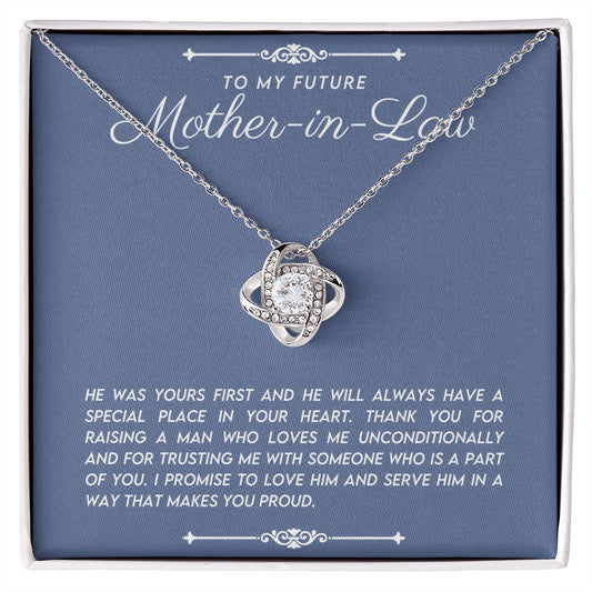 To My Future Mother-In-Law | Thank You | Love Knot Necklace
