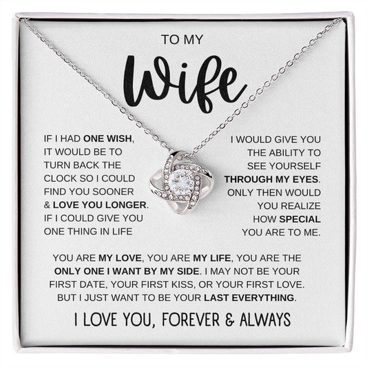 To My Wife | Wishes | Love Knot Necklace