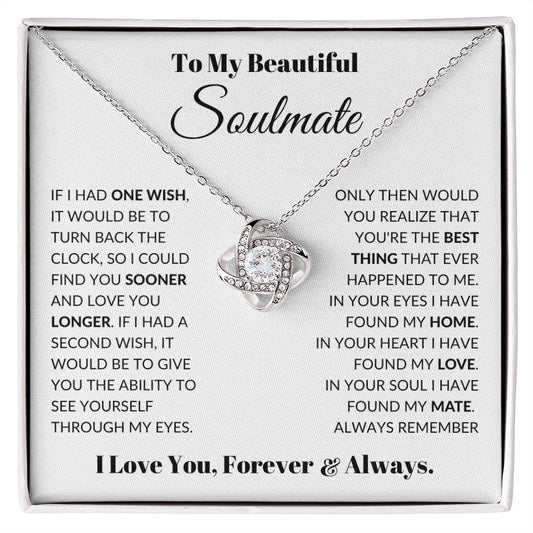 To My Soulmate | WISH | Love Knot Necklace