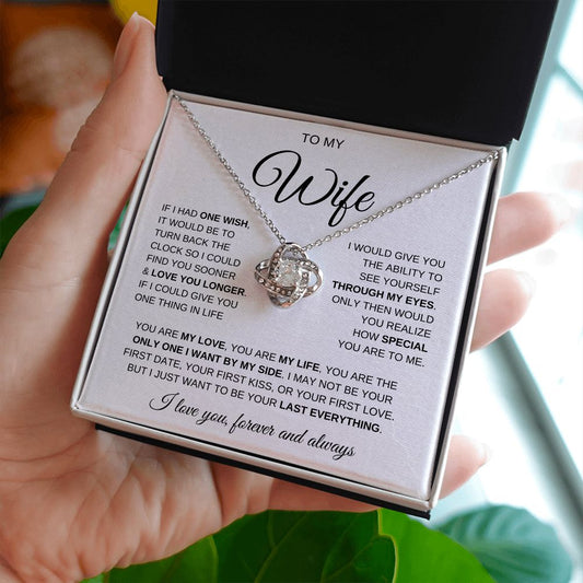 To My Wife | By My Side | Love Knot Necklace