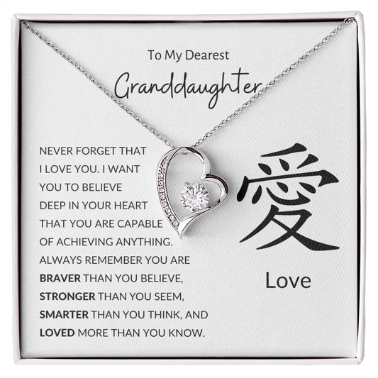 To Granddaughter | LOVE | Forever Love Necklace