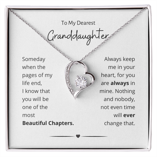 To Granddaughter | Most Beautiful Chapters | Forever Love Necklace