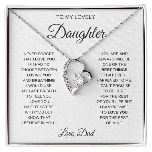 To My Lovely Daughter - Love, Dad | Promises | Forever Love Necklace