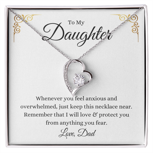 To Daughter | Love & Protect - from Dad (Gold) | Forever Love Necklace