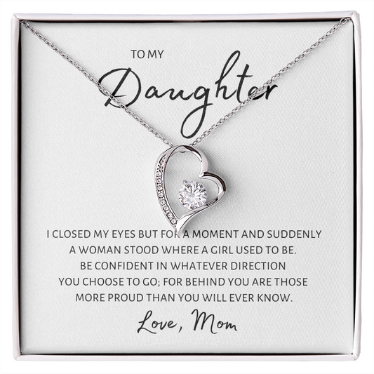 To Daughter | Suddenly A Woman - from Mom | Forever Love Necklace