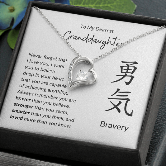 To Granddaughter | Bravery | Forever Love Necklace