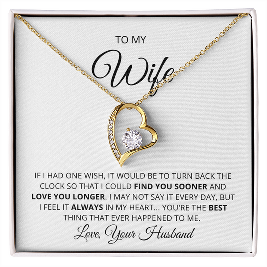 To Wife | Always In My Heart | Forever Love Necklace