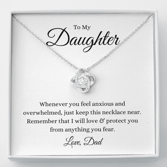 To Daughter | Love & Protect - from Dad | Love Knot Necklace