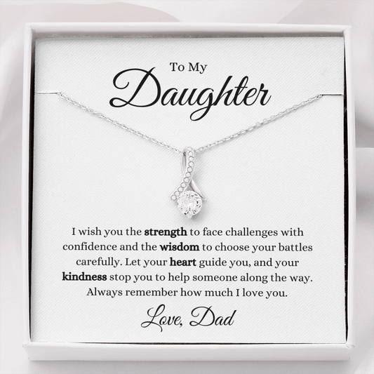 To Daughter | Strength & Wisdom - from Dad | Alluring Beauty Necklace