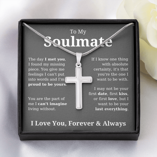 To Soulmate | Can't Live Without You | Cross Necklace