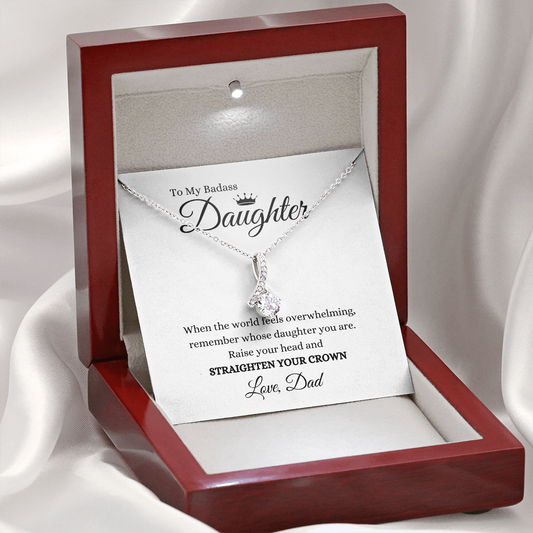To Daughter | Straighten Your Crown - from Dad | Alluring Beauty Necklace