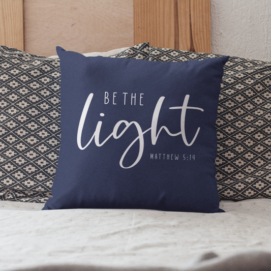 Be The Light Square Throw Pillow