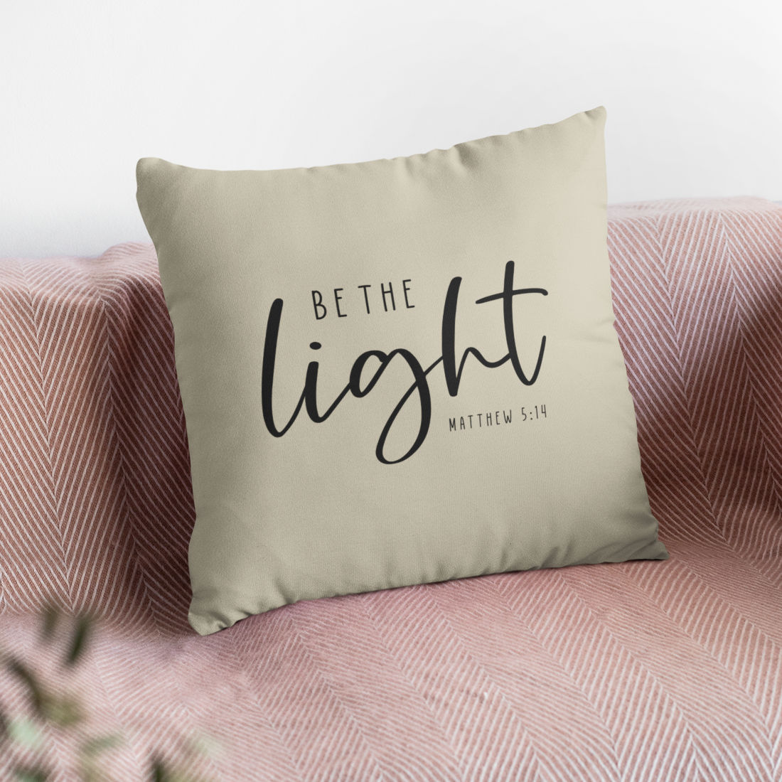 Be The Light Square Throw Pillow – Special Gifts By Kay